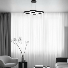 STELLA - Modern LED Avize Siyah Kasa - 6500K - Beyaz Işık