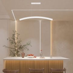 LUNA - Modern LED Avize Gri Kasa - 4000K - Gün Işığı