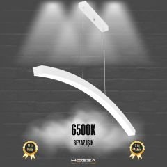 LUNA - Modern LED Avize Beyaz Kasa - 6500K - Beyaz Işık