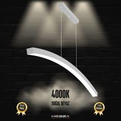LUNA - Modern LED Avize Gri Kasa - 4000K - Gün Işığı