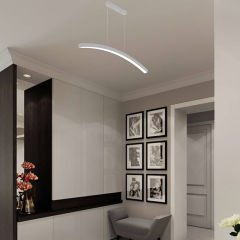 LUNA - Modern LED Avize Gri Kasa - 4000K - Gün Işığı