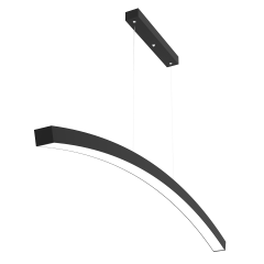 LUNA - Modern LED Avize Siyah Kasa - 6500K - Beyaz Işık