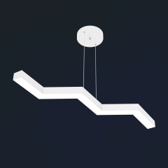 SEGA - Modern LED Avize Beyaz Kasa - 3000K - Sarı Işık