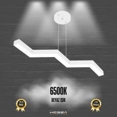 SEGA - Modern LED Avize Beyaz Kasa - 6500K - Beyaz Işık