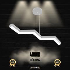 SEGA - Modern LED Avize Gri Kasa - 4000K - Gün Işığı