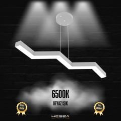 SEGA - Modern LED Avize Gri Kasa - 6500K - Beyaz Işık