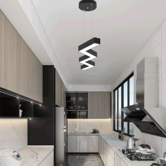 SEGA - Modern LED Avize Siyah Kasa - 6500K - Beyaz Işık