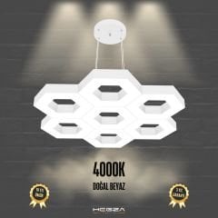 MIELE - Modern LED Avize Beyaz Kasa - 4000K - Gün Işığı