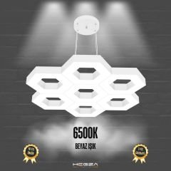 MIELE - Modern LED Avize Beyaz Kasa - 6500K - Beyaz Işık