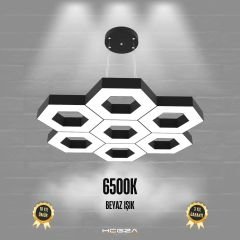 MIELE - Modern LED Avize Siyah Kasa - 6500K - Beyaz Işık