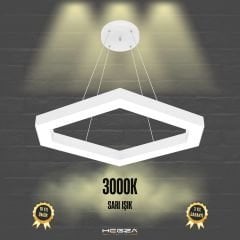 COMETA - Modern LED Avize Beyaz Kasa - 3000K - Sarı Işık