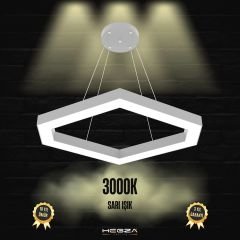 COMETA - Modern LED Avize Gri Kasa - 3000K - Sarı Işık