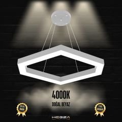 COMETA - Modern LED Avize Gri Kasa - 4000K - Gün Işığı