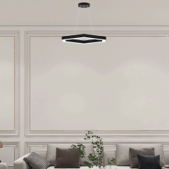 COMETA - Modern LED Avize Siyah Kasa - 3000K - Sarı Işık