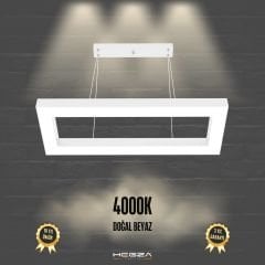 MESITA - Modern LED Avize Beyaz Kasa - 4000K - Gün Işığı
