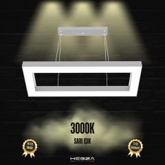 MESITA - Modern LED Avize Gri Kasa - 3000K - Sarı Işık