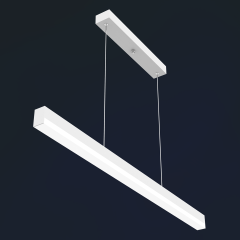 MAGRO - Modern LED Avize 100 cm - Beyaz Kasa - 3000K - Sarı Işık