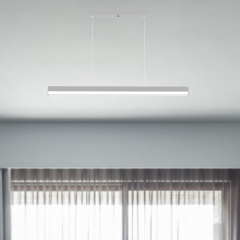 MAGRO - Modern LED Avize 100 cm - Gri Kasa - 4000K - Gün Işığı