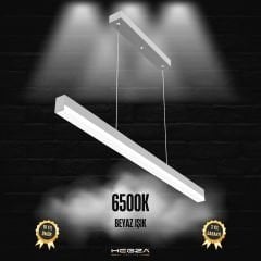 MAGRO - Modern LED Avize 100 cm - Gri Kasa - 6500K - Beyaz Işık
