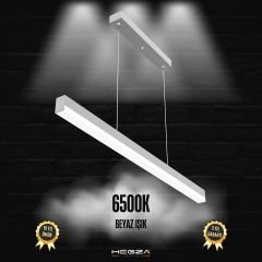 MAGRO - Modern LED Avize 120 cm - Gri Kasa - 6500K - Beyaz Işık