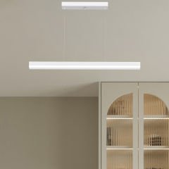 MAGRO - Modern LED Avize 80 cm - Beyaz Kasa - 4000K - Gün Işığı