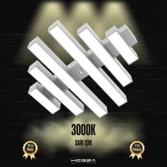 PARRILLA - Plafonyer LED Avize Gri Kasa - 3000K - Sarı Işık