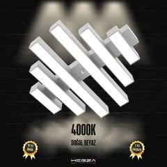 PARRILLA - Plafonyer LED Avize Gri Kasa - 4000K - Gün Işığı