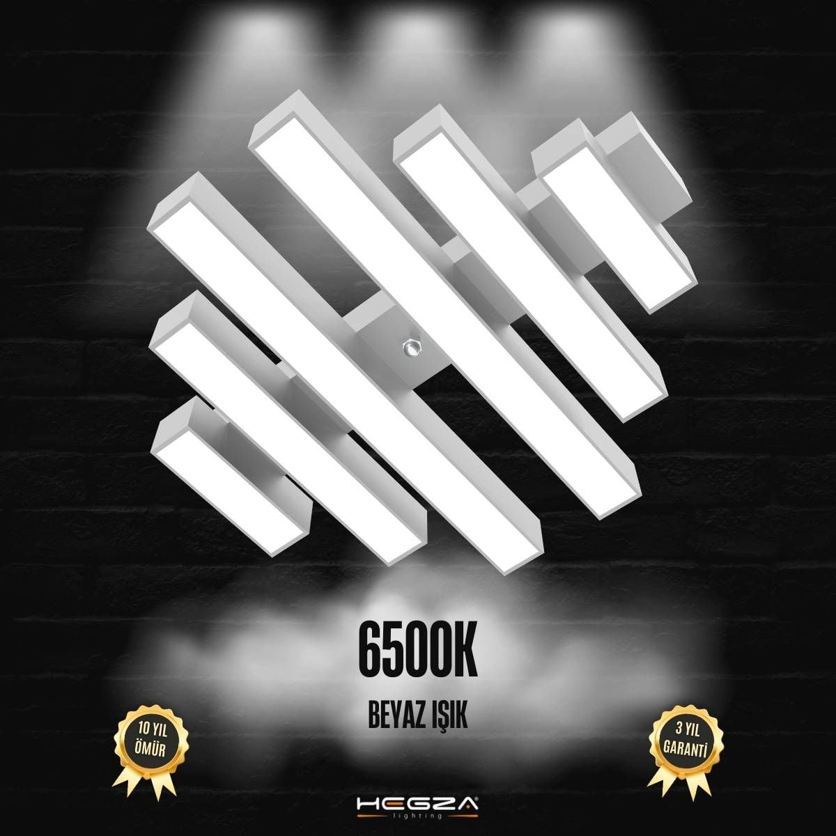 PARRILLA - Plafonyer LED Avize Gri Kasa - 6500K - Beyaz Işık