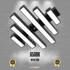 PARRILLA - Plafonyer LED Avize Siyah Kasa - 6500K - Beyaz Işık