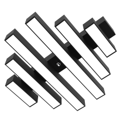 PARRILLA - Plafonyer LED Avize Siyah Kasa - 6500K - Beyaz Işık