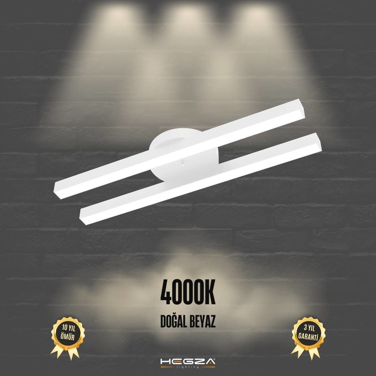 MELLIZO - Plafonyer LED Avize Beyaz Kasa - 4000K - Gün Işığı