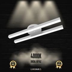 MELLIZO - Plafonyer LED Avize Gri Kasa - 4000K - Gün Işığı