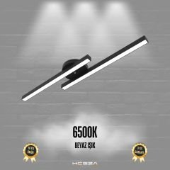 MAREA - Plafonyer LED Avize Siyah Kasa - 6500K - Beyaz Işık