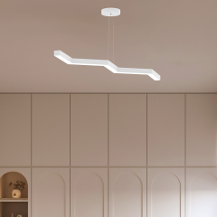 ZIGZAG - Modern LED Avize Beyaz Kasa - 3000K - Sarı Işık