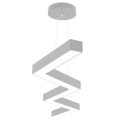 ZIGZAG - Modern LED Avize Gri Kasa - 3000K - Sarı Işık