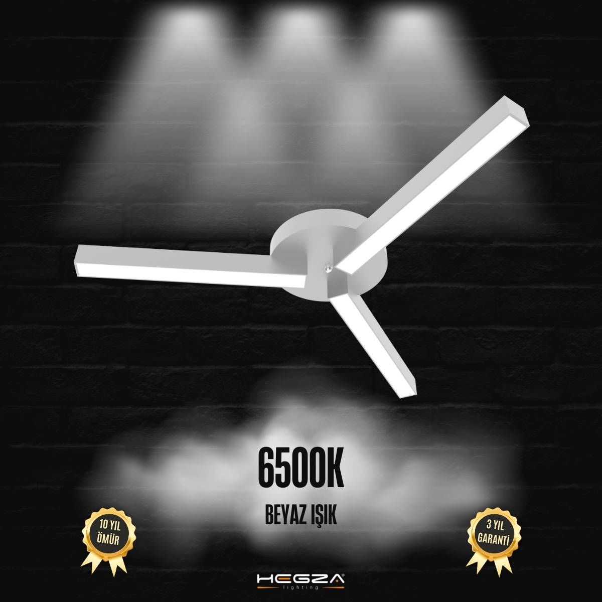 ADMIRA - Plafonyer LED Avize Gri Kasa - 6500K - Beyaz Işık