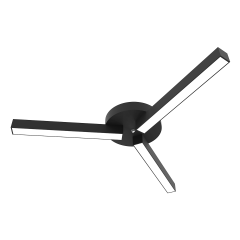 ADMIRA - Plafonyer LED Avize Siyah Kasa - 3000K - Sarı Işık