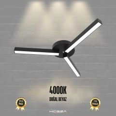 ADMIRA - Plafonyer LED Avize Siyah Kasa - 4000K - Gün Işığı