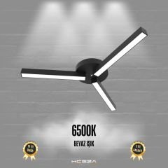 ADMIRA - Plafonyer LED Avize Siyah Kasa - 6500K - Beyaz Işık