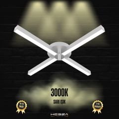 MOLINO - Plafonyer LED Avize Gri Kasa - 3000K - Sarı Işık