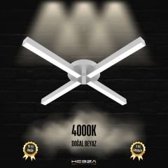 MOLINO - Plafonyer LED Avize Gri Kasa - 4000K - Gün Işığı