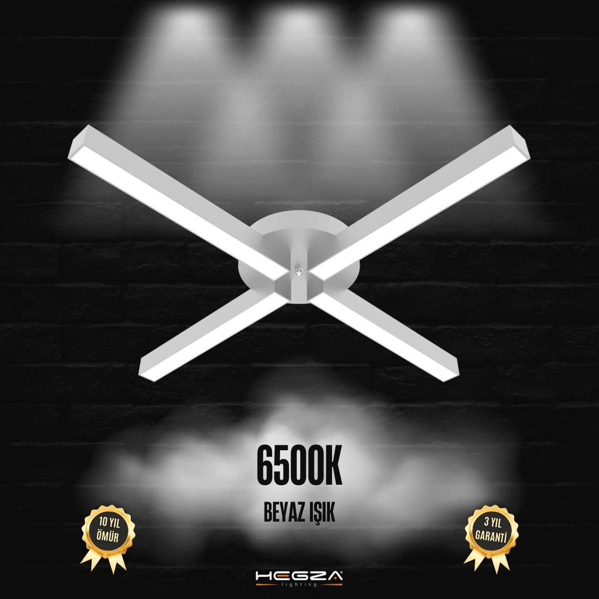 MOLINO - Plafonyer LED Avize Gri Kasa - 6500K - Beyaz Işık