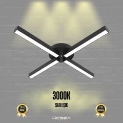 MOLINO - Plafonyer LED Avize Siyah Kasa - 3000K - Sarı Işık