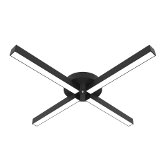 MOLINO - Plafonyer LED Avize Siyah Kasa - 3000K - Sarı Işık