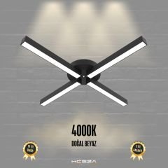 MOLINO - Plafonyer LED Avize Siyah Kasa - 4000K - Gün Işığı