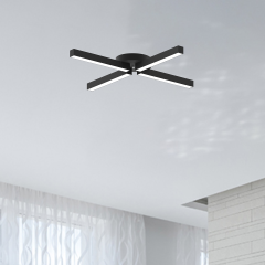 MOLINO - Plafonyer LED Avize Siyah Kasa - 6500K - Beyaz Işık