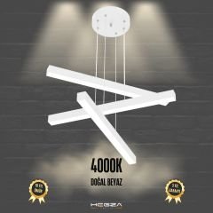 TRILLIZO - Modern LED Avize Beyaz Kasa - 4000K - Gün Işığı