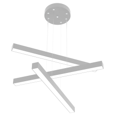 TRILLIZO - Modern LED Avize Gri Kasa - 4000K - Gün Işığı