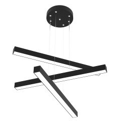 TRILLIZO - Modern LED Avize Siyah Kasa - 6500K - Beyaz Işık