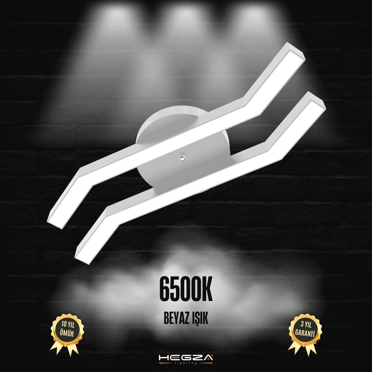 PESCA - Plafonyer LED Avize Gri Kasa - 6500K - Beyaz Işık